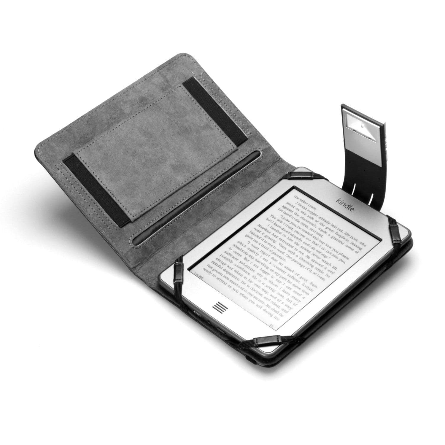 Premium Black Case for Kindle Touch with Slim LED Light